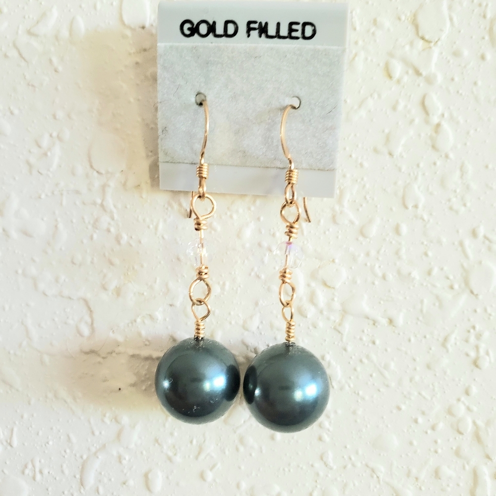 Handmade Swarovski 14KGF earrings